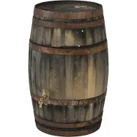 Barrelatelier Regenton nieuw "oud gemaakt" 150 L. incl. kraan en vulgat in de deksel / Houten Regenton / Old Look