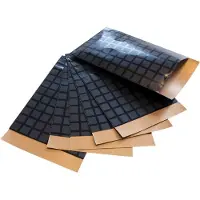 Rotim 200x papieren zakjes Zwarte blokjes 17,5x25cm
