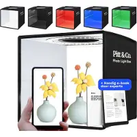 Pitt & co. Fotostudio met led verlichting - Opvouwbaar - 40cm x 40cm - Lightbox - Achtergrond Fotografie -
