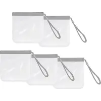 Somstyle Vloeistofzakken 5 Stuks Vliegtuig Handbagage - Transparant - Herbruikbaar - Grijs