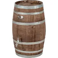 Barrelatelier Regenton nieuw "Brown" 150 l. incl. kraan en vulgat in de deksel / Houten Regenton / Bruin