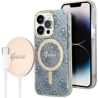 GUESS Gubpp14lh4eacsb+ Charger Set Iphone 14 Pro 6.1 4g Print Telefoonhoesje