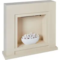 Beliani SAHARA - Elektrische haard - Beige - MDF