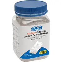 Eaton Cat6 RJ45 Modulaire Stekker voor Ronde Gestrande UTP Geleider 4-paar 100 Pack, Netwerkkaarten, Transparant