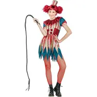 Vegaoo - Gekleurd Halloween clownskostuum voor vrouwen