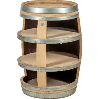Barrelatelier Wijnvat Display 225l. "Veneto", 3 schappen, geborsteld, geschuurd