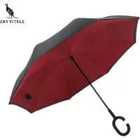San vitale - Unieke reversible Windproof Paraplu - Paraplu opvouwbaar - Paraplu's - Bordeaux rood