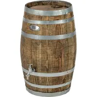 Barrelatelier Regenton nieuw "Dark" 50 l. incl. kraan en vulgat in de deksel / Hout Regenton / Donker Geölied