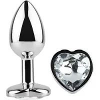 Afterdark Heart Shaped Butt Plug White Size M