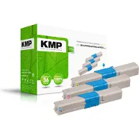 KMP Toner vervangt OKI 44973535, 44973534, 44973533 Compatibel Combipack Cyaan, Magenta, Geel 1500 bladzijden O-T37V 3341,0030