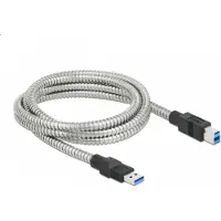 DeLOCK USB 3.2 Gen 1 Cable Type-A male to Type-B male with metal jacket 2 m