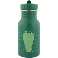 Trixie Drinkfles - Mr. Crocodile - RVS Waterfles voor kinderen - 350ml - Lekvrije Fles - Groen