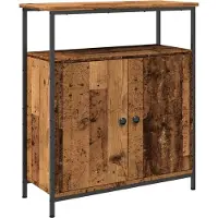 vidaXL Dressoir 70x30x80 cm bewerkt hout oud houtkleurig