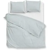 Zo! Home Dekbedovertrek Flanella di Lino Mint Green - 100% Brushed-Cotton - 240 x 200/220 cm