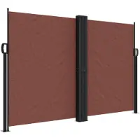 vidaXL Windscherm uittrekbaar 160x1000 cm bruin