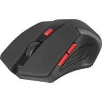 Defender MUIS ACCURA MM-275 RF ZWART EN ROOD OPTISCH 1600DPI 6P (Draadloze), Muis, Rood, Zwart