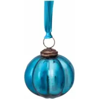 Pip studio Kerstornament Glass Stripes Blue 7,5 cm (Set van 4)