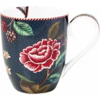 Pip studio Mok Flower Blues Blue XL 450 ml (Set van 6)