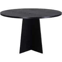 Venture Home Bootcut eetkamertafel Ø110cm zwart.