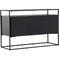 Ebuy24 Kingsport dressoir 3 deuren zwart.