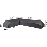 AeroCover Beschermhoes voor hoeklounge - L-vorm - Platform
