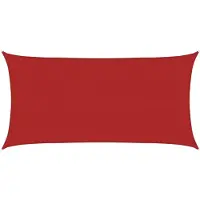 vidaXL Zonnezeil 160 g/m² 2x4 m HDPE rood