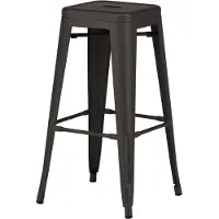 Venture Home 4 x Tempe barstoel zonder rugleuning, metaal grijs.