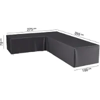 AeroCover Loungesethoes L-vorm 355x275x100x70cm links