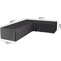AeroCover Platinum Loungesethoes hoekset rechts 355x275x100xH70
