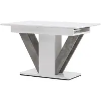Ebuy24 Disa eetkamertafel 80x120cm, uittrekbaar met extra plaat wit.