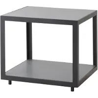 Cane-Line Level bijzettafel Light grey keramiek-lava grey