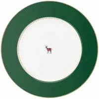 Pip studio Dinerbord Love Birds Dark Green 26,5 cm (Set van 6)