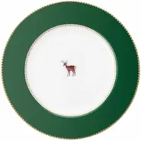 Pip studio Gebaksbord Love Birds Dark Green 17 cm (Set van 6)