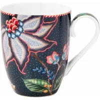Pip studio Mok Flower Blues Blue Large 350 ml (Set van 6)
