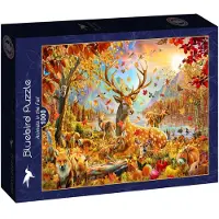 Blue Bird Animals In the Fall Puzzel 1000 Stukjes