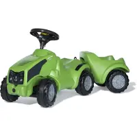 Rolly Toys Set babyglijbaan met aanhanger rollyMinitrac Deutz Agrokid (glijbaan met opbergvak, ergon