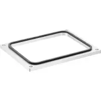 Super Merchant Traysealer matrix – 2 containers – gepolijst aluminium – zwarte siliconen afdichting
