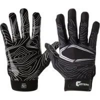 Cutters - American Football - NFL - S150 - Handschoenen - Game Day - TOPO - Receiver Gloves - Zwart - Volwassenen - Large/X-Large