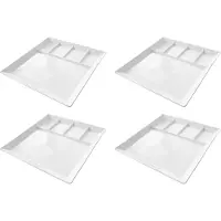 Studio Tavola BBQ Borden / Fondueborden / Gourmetborden 5 vakken - 24 x 24 cm - 4 Stuks