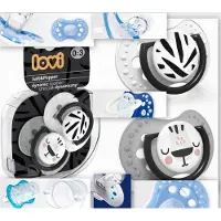 Lovi | Salt& Pepper | dynamische siliconen fopspeen van 2 | Effect Beschermt de zuigreflex | Salt & Pepper collectie | 3-6 maanden