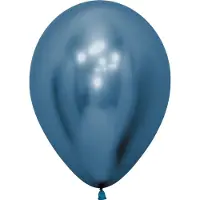 Amscan Blauwe ballonnen 30 cm = 12inch Sempertex professionele ballonnen chrome blauw 50 stuks