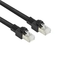 ACT FB8551 CAT7 S/FTP | PUR Flex Patchkabel Snagless | RJ45 | Zwart | 1,5 meter