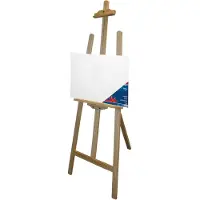 Benson houten schildersezel 140 cm met canvas doek 50 x 70 cm - Schilderijen maken