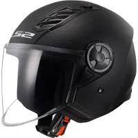 LS2 OF616 Airflow II Solid Mat Zwart 06 Jethelm Maat M