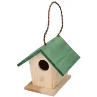 Lifetime Garden Groen vogelhuisje voor kleine vogels 17 cm - Vogelhuisjes