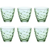 Bormioli Rocco Flora Verde glazen 260 ml - Groen - Set-6