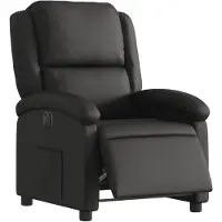 vidaXL Fauteuil elektrisch verstelbaar echt leer zwart
