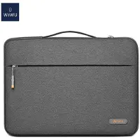 Wiwu - Laptoptas 14 Inch - Spatwaterdichte Laptophoes - Pilot Laptop Sleeve met één extra vak - Grijs