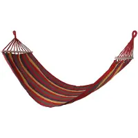 Sunnydays Hangmat Beach Vibes - multi kleurenmix - 200 x 80 cm - met houten/touwen frame - Hangmatten