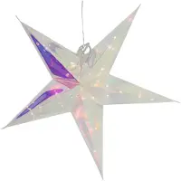 Svenska Living Ster Iriserend 53cm 20LED Timer 2xAA Multi multi Kunststof